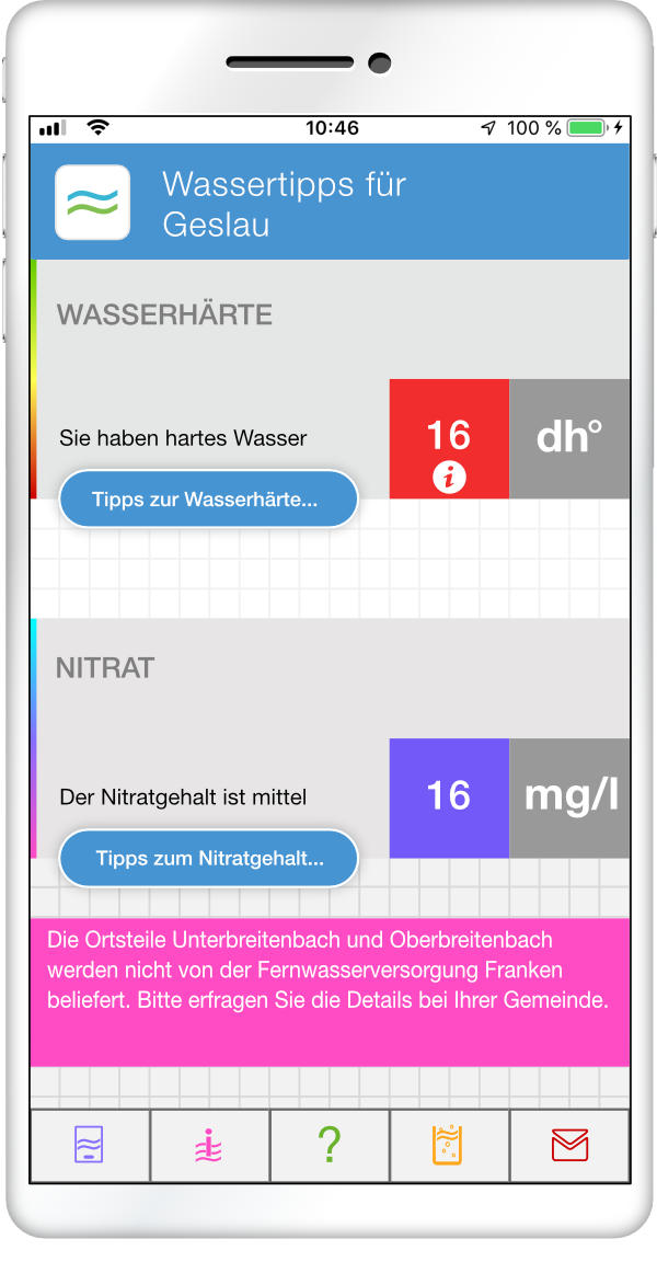 Smartphone receives data